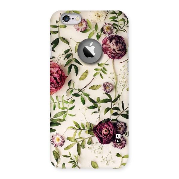 Vintage Rust Floral Back Case for iPhone 6 Logo Cut