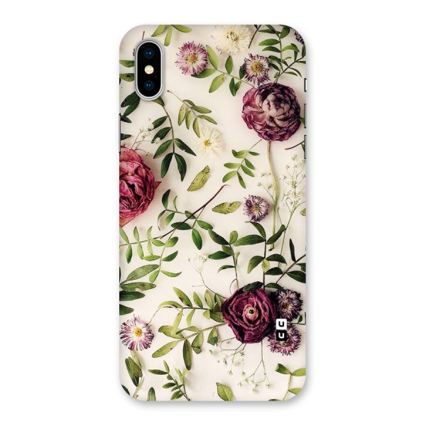 Vintage Rust Floral Back Case for iPhone X