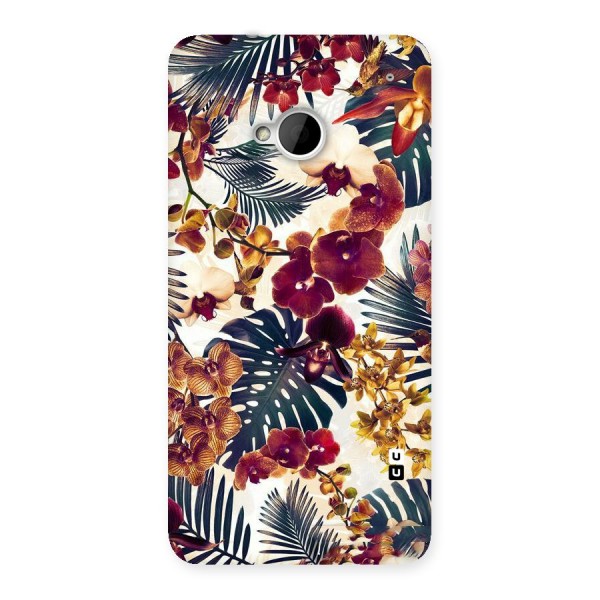 Vintage Rustic Flowers Back Case for HTC One M7
