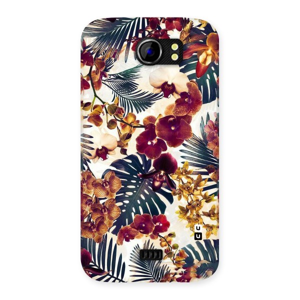 Vintage Rustic Flowers Back Case for Micromax Canvas 2 A110