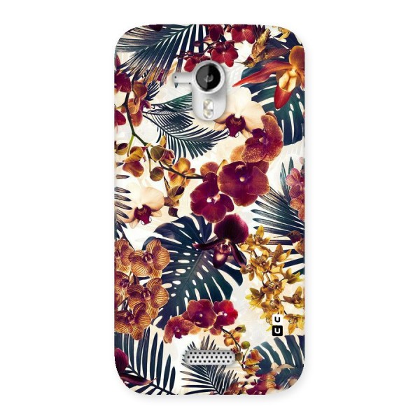 Vintage Rustic Flowers Back Case for Micromax Canvas HD A116