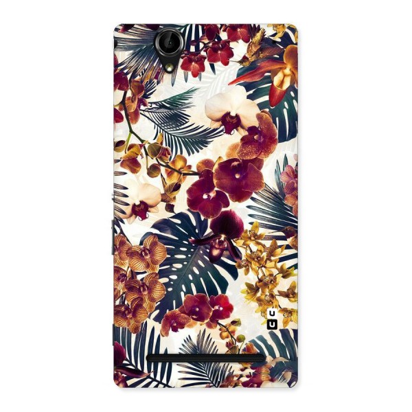 Vintage Rustic Flowers Back Case for Sony Xperia T2