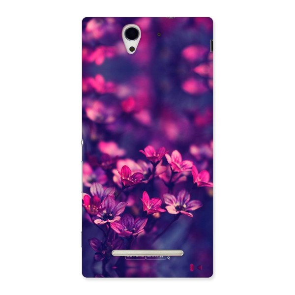 Violet Floral Back Case for Sony Xperia C3