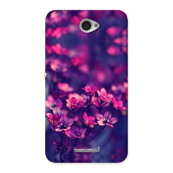 Violet Floral Back Case for Sony Xperia E4