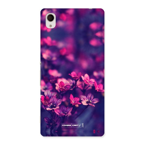 Violet Floral Back Case for Sony Xperia M4