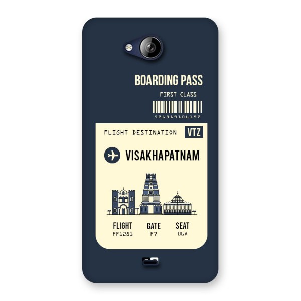 Vishakapatnam Boarding Pass Back Case for Canvas Play Q355