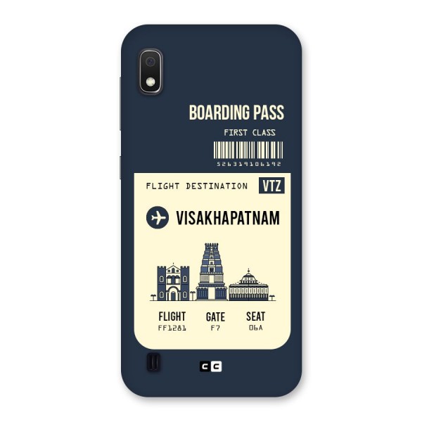Vishakapatnam Boarding Pass Back Case for Galaxy A10