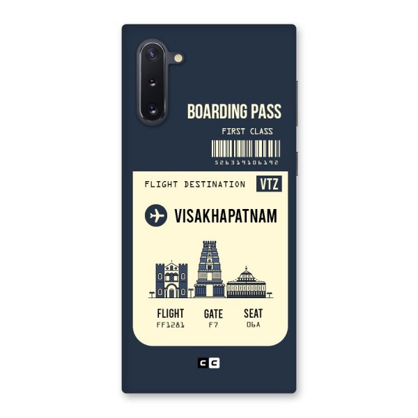 Vishakapatnam Boarding Pass Back Case for Galaxy Note 10