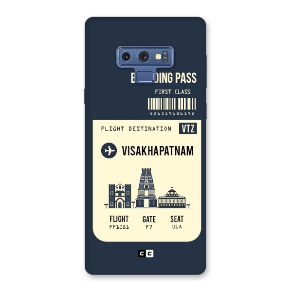 Vishakapatnam Boarding Pass Back Case for Galaxy Note 9