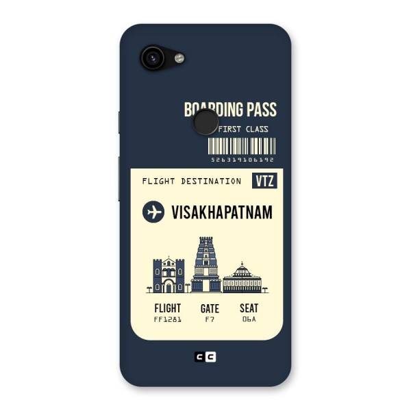 Vishakapatnam Boarding Pass Back Case for Google Pixel 3a XL