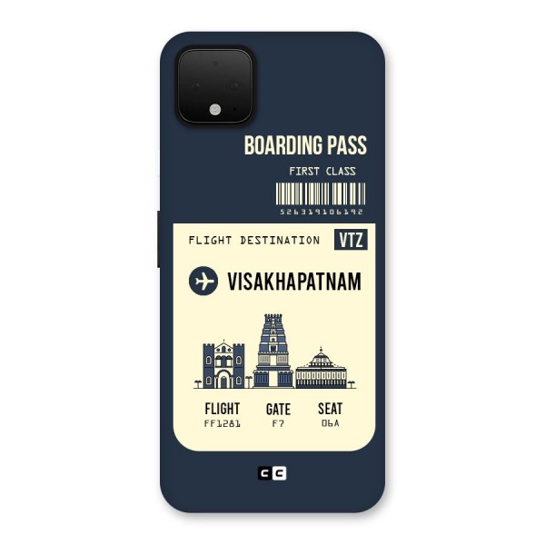 Vishakapatnam Boarding Pass Back Case for Google Pixel 4 XL