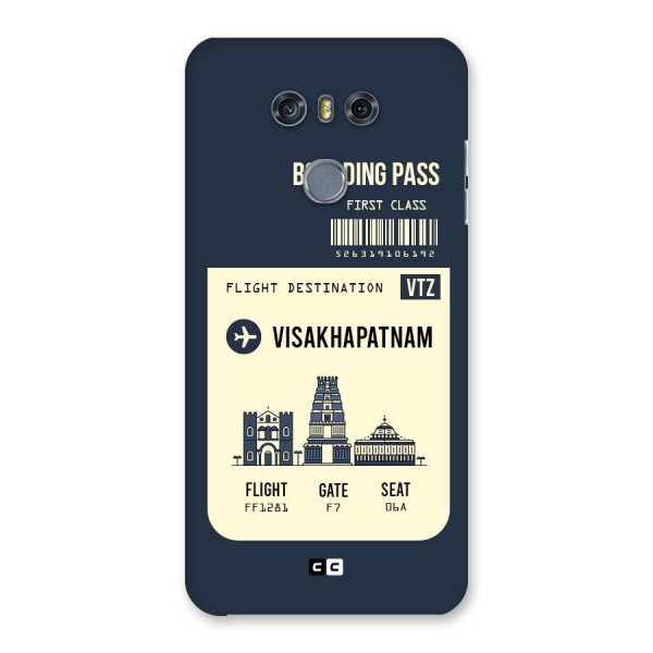 Vishakapatnam Boarding Pass Back Case for LG G6