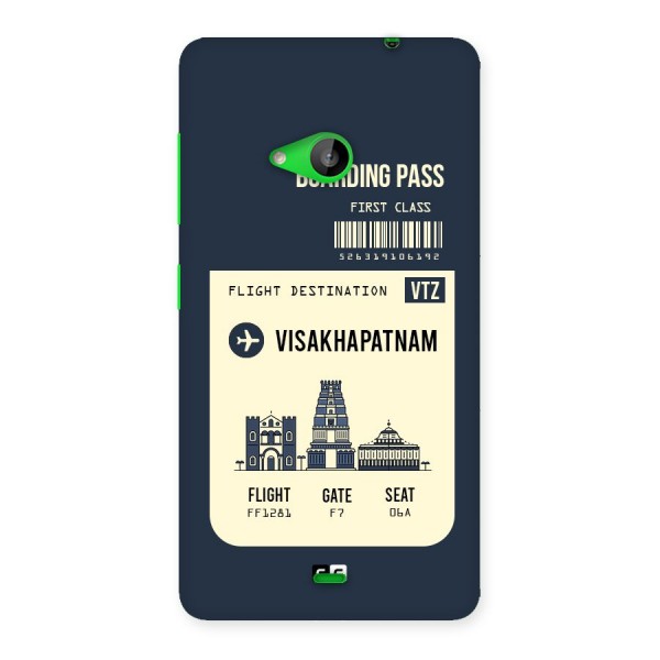 Vishakapatnam Boarding Pass Back Case for Lumia 535