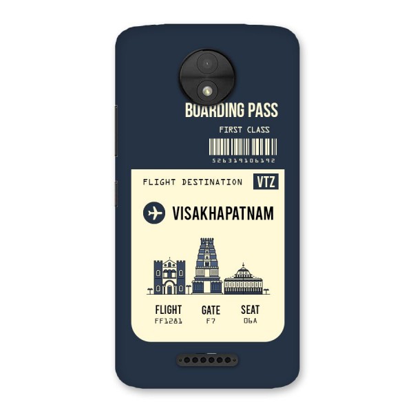 Vishakapatnam Boarding Pass Back Case for Moto C