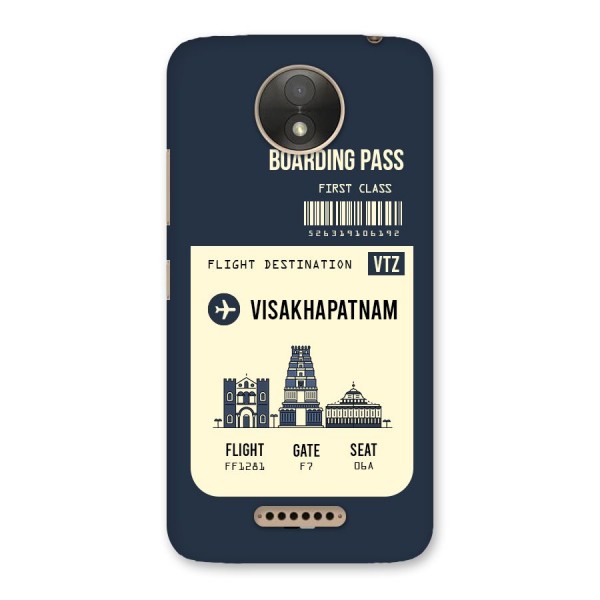 Vishakapatnam Boarding Pass Back Case for Moto C Plus