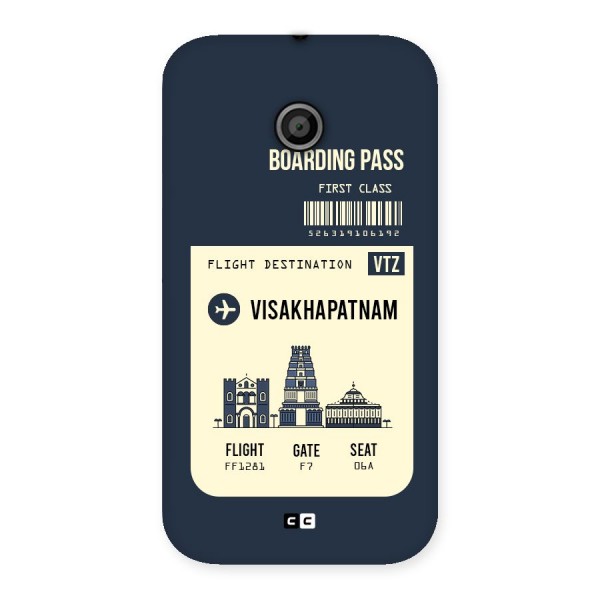 Vishakapatnam Boarding Pass Back Case for Moto E