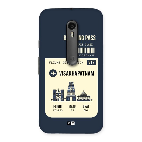 Vishakapatnam Boarding Pass Back Case for Moto G3