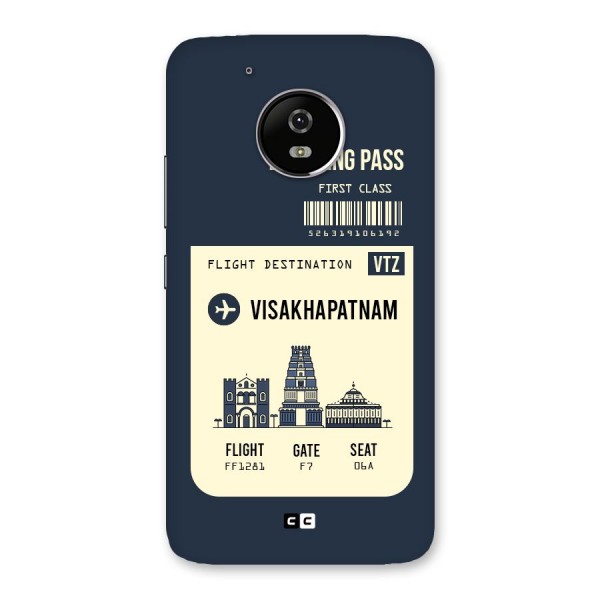 Vishakapatnam Boarding Pass Back Case for Moto G5