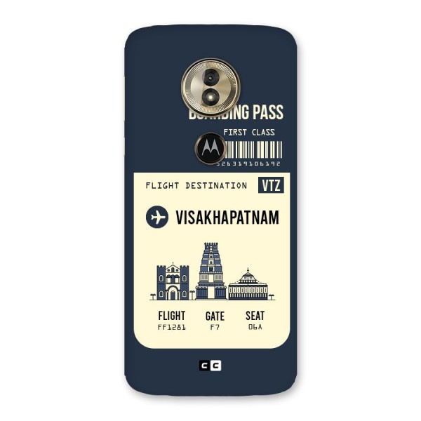 Vishakapatnam Boarding Pass Back Case for Moto G6 Play