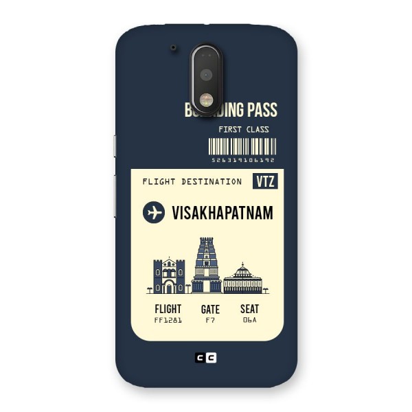 Vishakapatnam Boarding Pass Back Case for Motorola Moto G4