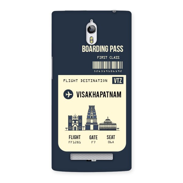 Vishakapatnam Boarding Pass Back Case for Oppo Find 7