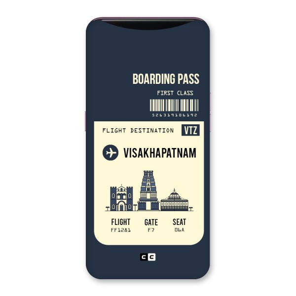 Vishakapatnam Boarding Pass Back Case for Oppo Find X