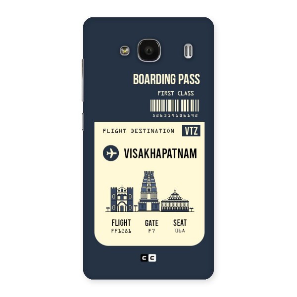 Vishakapatnam Boarding Pass Back Case for Redmi 2 Prime