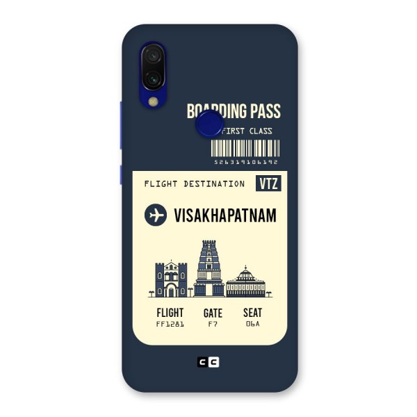 Vishakapatnam Boarding Pass Back Case for Redmi Y3