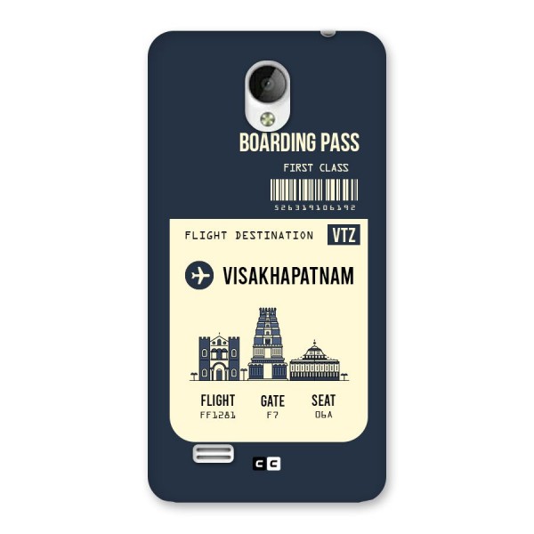 Vishakapatnam Boarding Pass Back Case for Vivo Y21