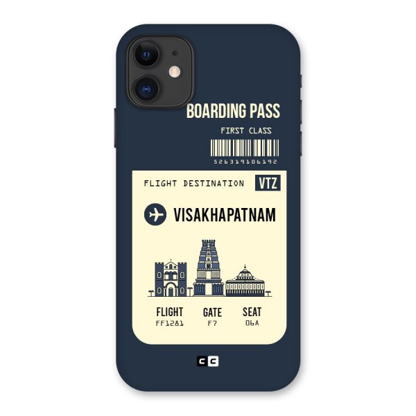Vishakapatnam Boarding Pass Back Case for iPhone 11