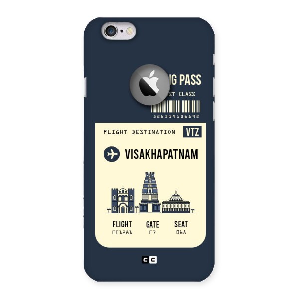 Vishakapatnam Boarding Pass Back Case for iPhone 6 Logo Cut