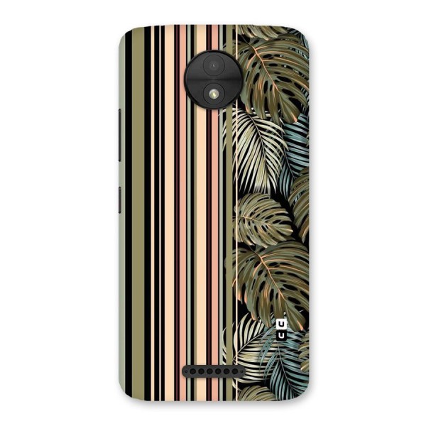 Visual Art Leafs Back Case for Moto C