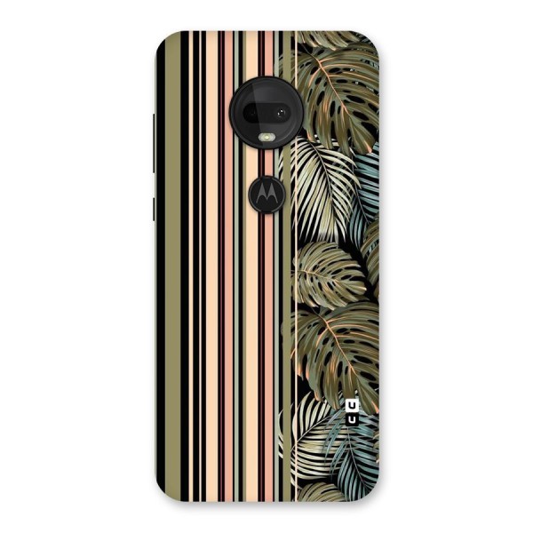 Visual Art Leafs Back Case for Moto G7