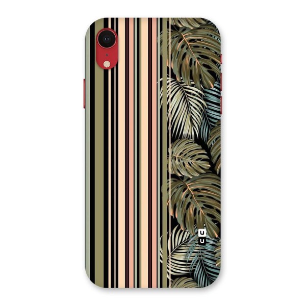 Visual Art Leafs Back Case for iPhone XR