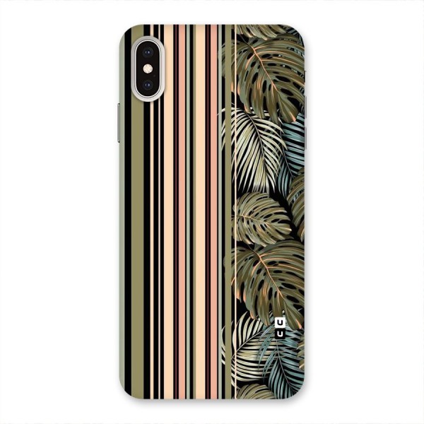 Visual Art Leafs Back Case for iPhone XS Max