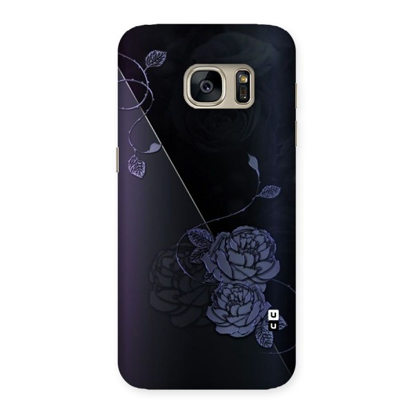 Voilet Floral Design Back Case for Galaxy S7