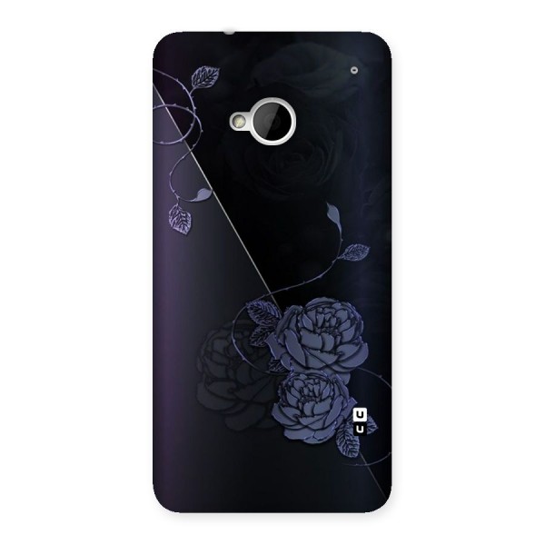 Voilet Floral Design Back Case for HTC One M7