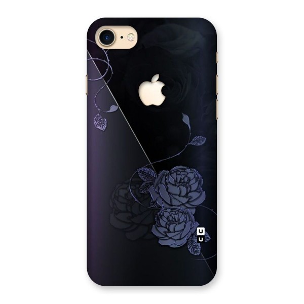 Voilet Floral Design Back Case for iPhone 7 Apple Cut