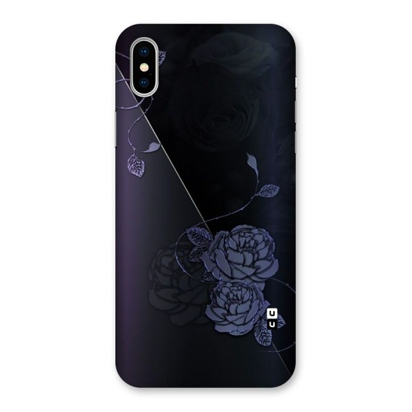 Voilet Floral Design Back Case for iPhone X