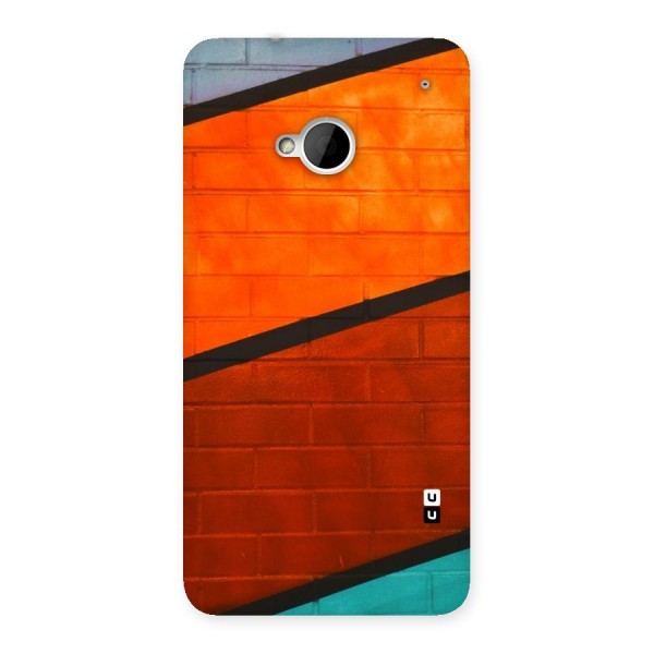 Wall Diagonal Stripes Back Case for HTC One M7