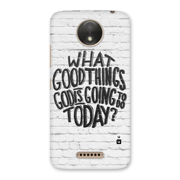 Wall Good Back Case for Moto C Plus