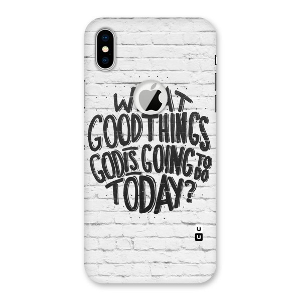 Wall Good Back Case for iPhone X Logo Cut