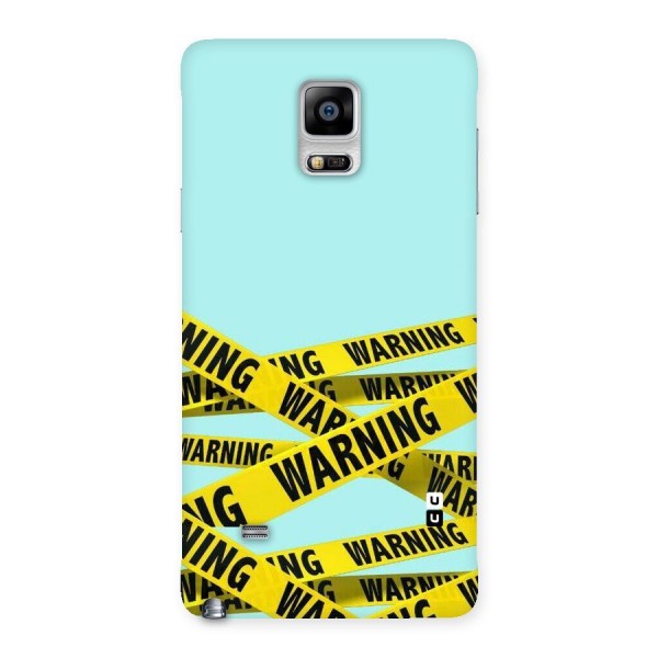 Warning Design Back Case for Galaxy Note 4