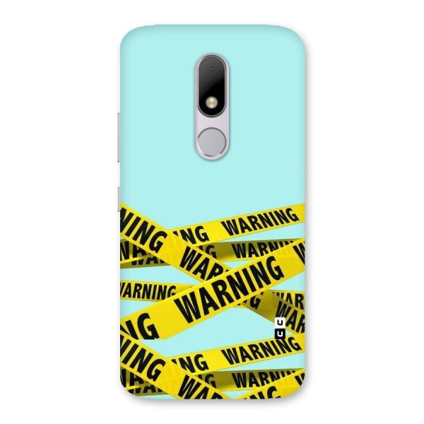 Warning Design Back Case for Moto M