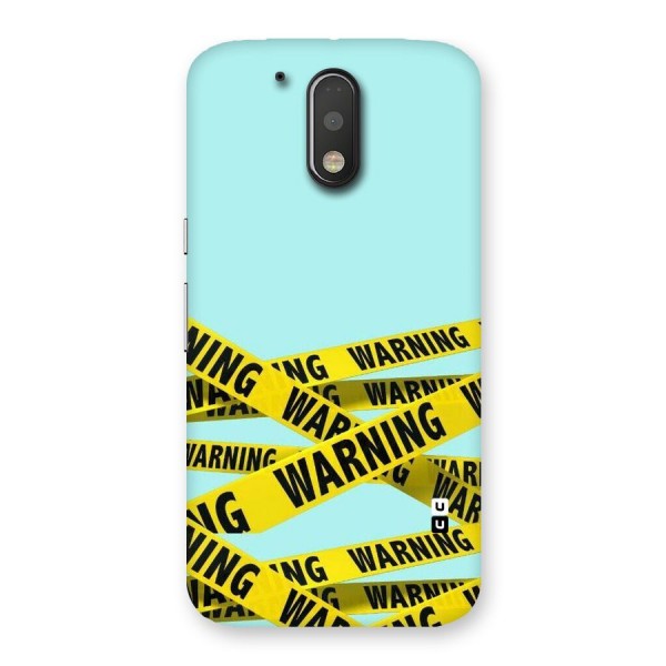 Warning Design Back Case for Motorola Moto G4