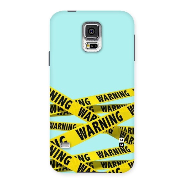 Warning Design Back Case for Samsung Galaxy S5