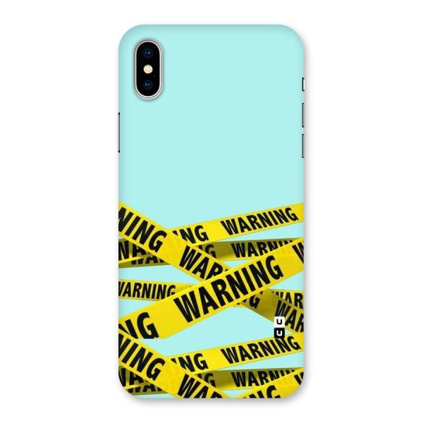 Warning Design Back Case for iPhone X