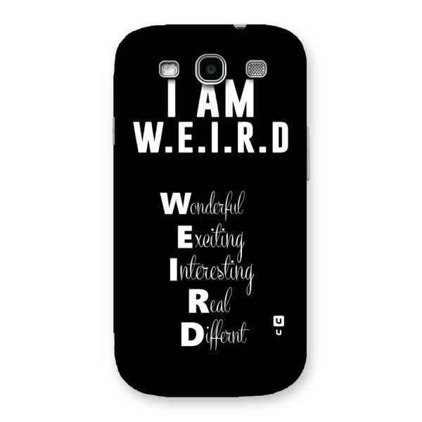 Weird Me Back Case for Galaxy S3