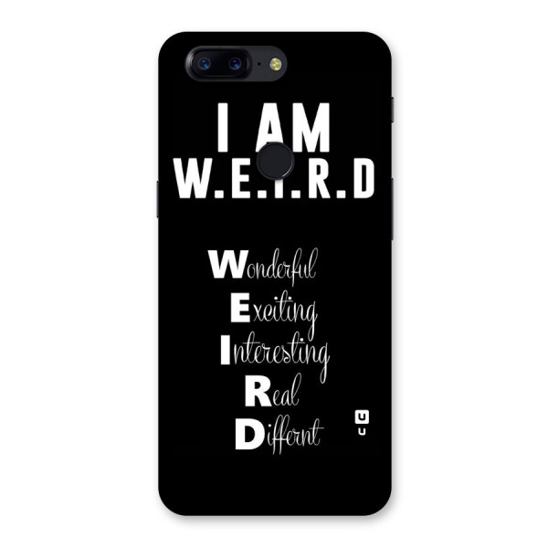 Weird Me Back Case for OnePlus 5T