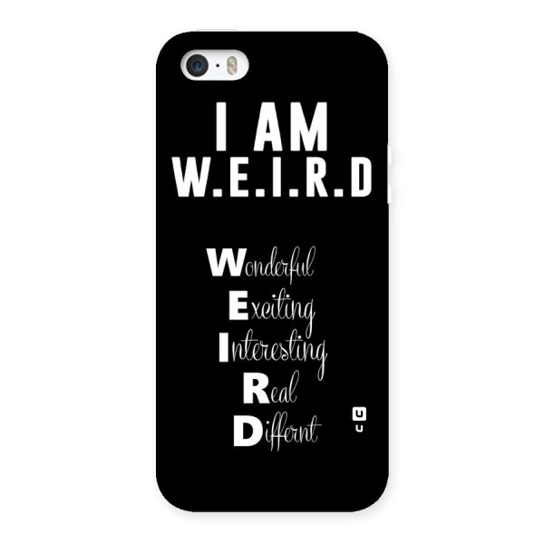 Weird Me Back Case for iPhone SE